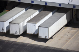 Loading docks and the semi truck trailers